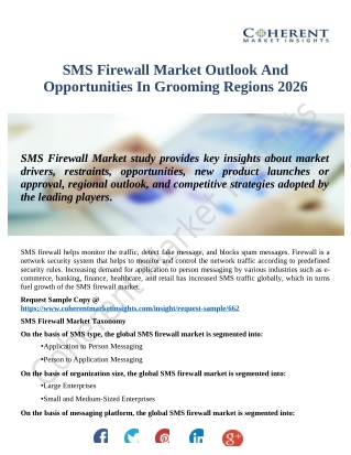 SMS Firewall Market : Growing Demand Of Products In Developing Regions
