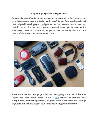 Buy cool gadgets at Gadget Flow