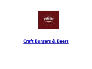 35% Off -Craft Burgers & Beers-Clontarf - Order Food Online