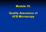 Module 10: Quality Assurance of AFB Microscopy