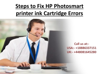 Steps to Fix HP Photosmart printer ink Cartridge Errors