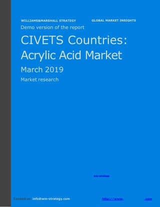 WMStrategy Demo CIVETS Countries Acrylic Acid Market March 2019