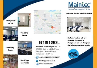 Training Room, Meeting Room, Conference Room Space For Rent | Maintec