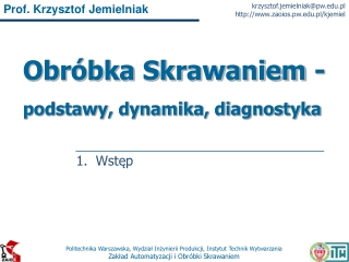 Obróbka Skrawaniem 01 Wstęp