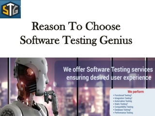 Reason To Choose Software Testing Genius