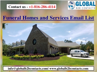 Funeral Homes and Services Email List