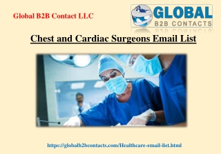 Chest and Cardiac Surgeons Email List