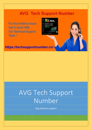 AVG Technical Phone Number