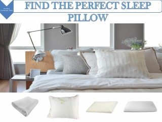 Find the perfect sleep pillow