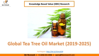 Tea Tree Oil Market Size- KBV Research