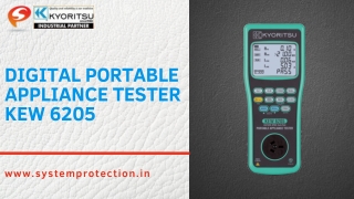Digital Portable Appliance Tester KEW 6205 | Kyoritsu KEW 6205