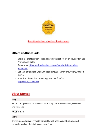 15% Off - Parottastation - Indian Restaurant-Brooklyn - Order Food Online