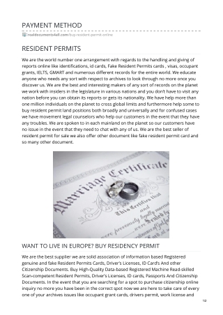 Buy resident permit,Resident permit for sale,Fake Resident Permits Cards