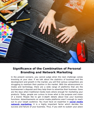 Significance of the Combination of Personal Branding and Network Marketing