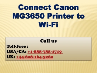 Connect Canon MG3650 Printer to WiFi