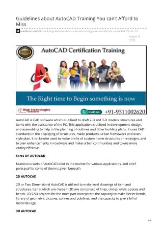 AutoCAD training institute in Delhi | AutoCAD training Course in Delhi