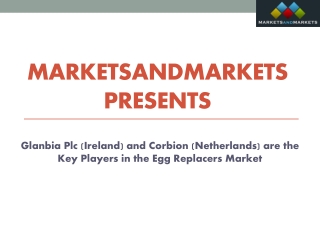 Glanbia Plc (Ireland) and Corbion (Netherlands) are the Key Players in the Egg Replacers Market