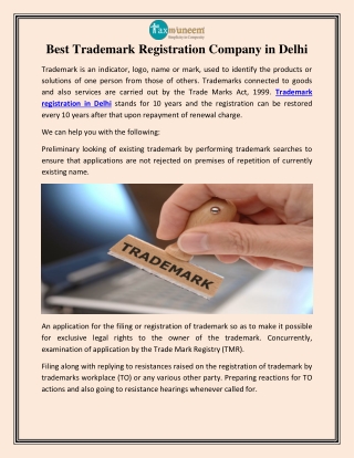 Register your Trademark in Delhi