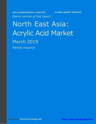 WMStrategy Demo North East Asia Acrylic Acid Market March 2019