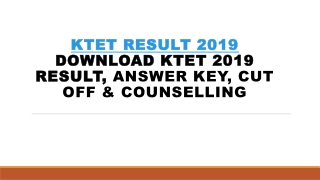 KTET Result