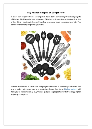 Buy Kitchen Gadgets at Gadget Flow