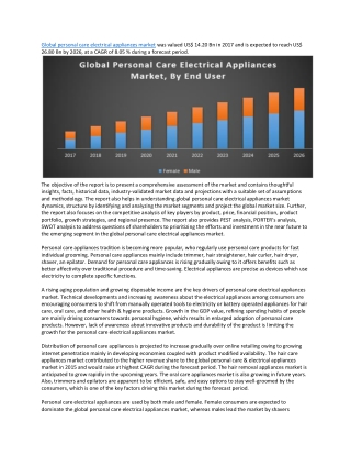 Global personal care electrical appliances market 
