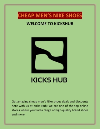 Cheap Mens Nike Shoes | Kickshub