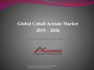 Cobalt Acetate Market