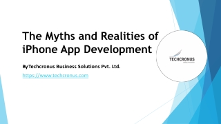 The Myths and Realities Of iPhone App Development