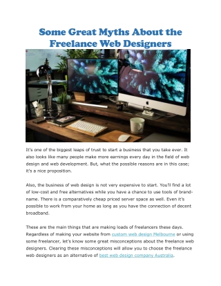 Custom web design Melbourne