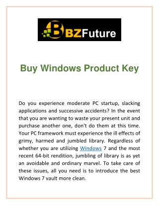 Buy Windows Product Key - Bzfuture