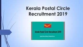 Kerala Postal Circle Recruitment 2019 | 2,086 New Vacancies, GDS Posts,