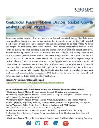 Continuous Passive Motion Devices Market Growth Analysis By Top Players