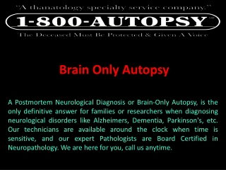 Brain Only Autopsy