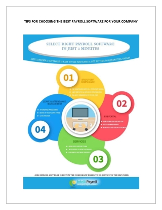 TIPS FOR CHOOSING THE BEST PAYROLL SOFTWARE FOR YOUR COMPANY