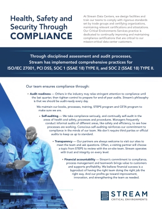 Health, Safety and Security through Compliance