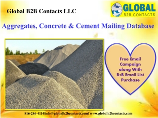 Aggregates, Concrete & Cement Mailing Database