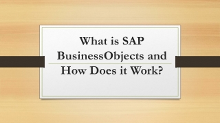 What is SAP BusinessObjects and How Does it Work?