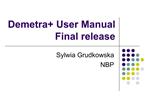 Demetra User Manual Final release