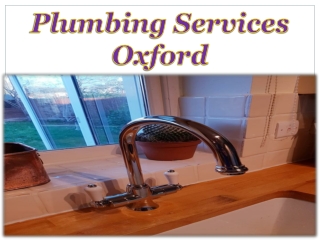 Plumbing Services Oxford