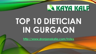 Top 10 Dietician in Gurgaon-Dr Anjana Kalia