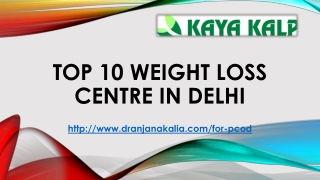 Top 10 Weight Loss Centre in Delhi-Dr Anjana Kalia