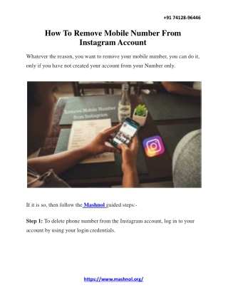 How To Remove Mobile Number From Instagram Account