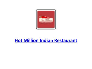 15% Off - Hot Million Indian Restaurant-Shepparton - Order Food Online