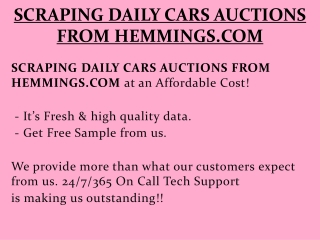 SCRAPING DAILY CARS AUCTIONS FROM HEMMINGS.COM