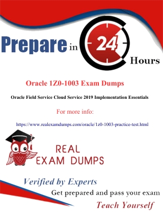 2019 1z0-1003 Dumps PDF - 100% Success with these Questions