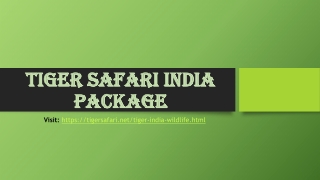 Tiger safari India package