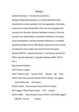 epoxide hydrolase 1, microsomal (xenobiotic)