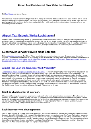 Airport Terheijden. Naar Welk Vliegveld?