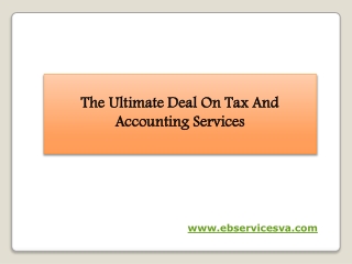 The Ultimate Deal On Tax And Accounting Services